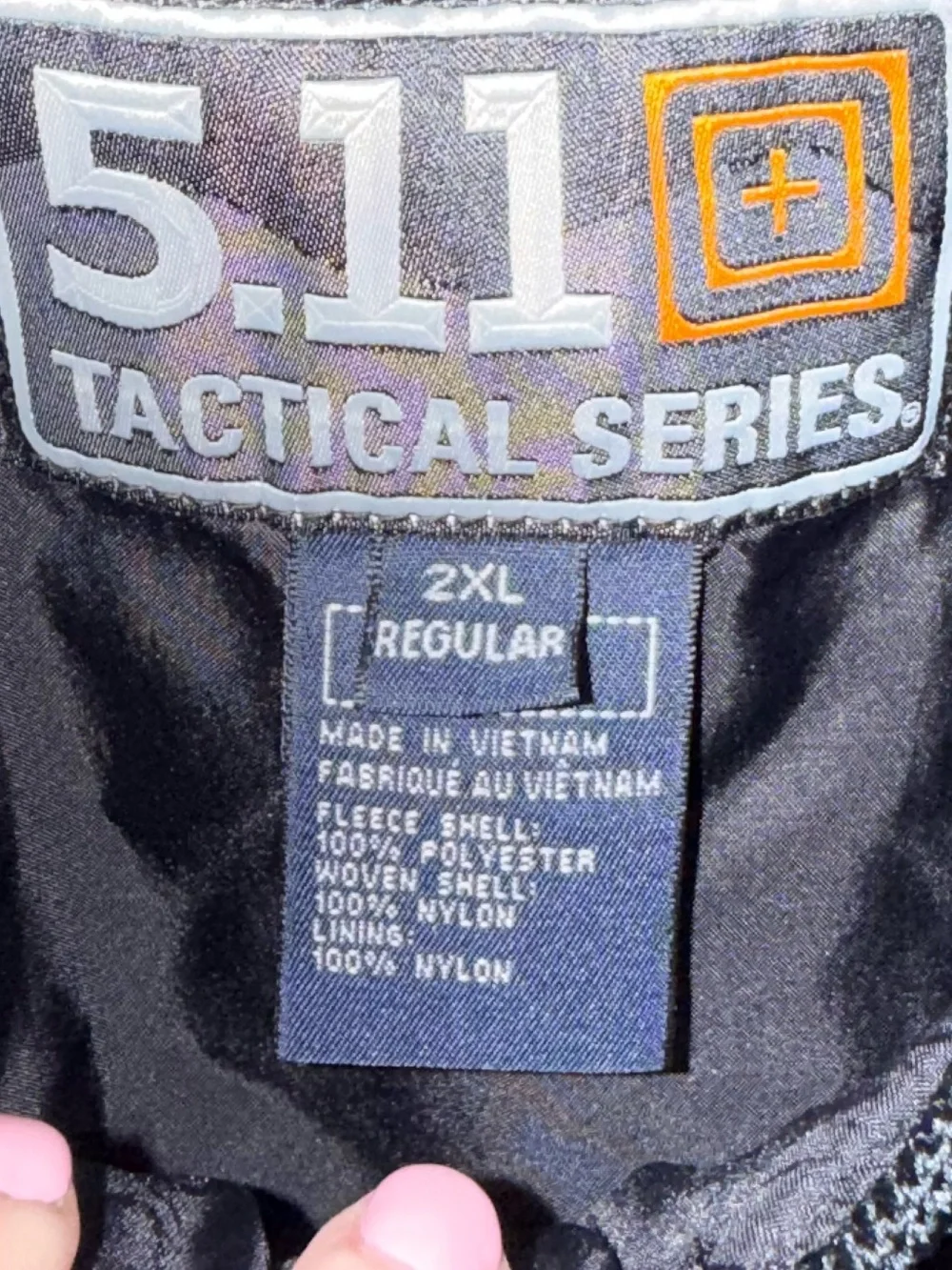 5.11 Tactical Black Full Zip Fleece Soft Shell Jacket Men’s 2XL Outdoor